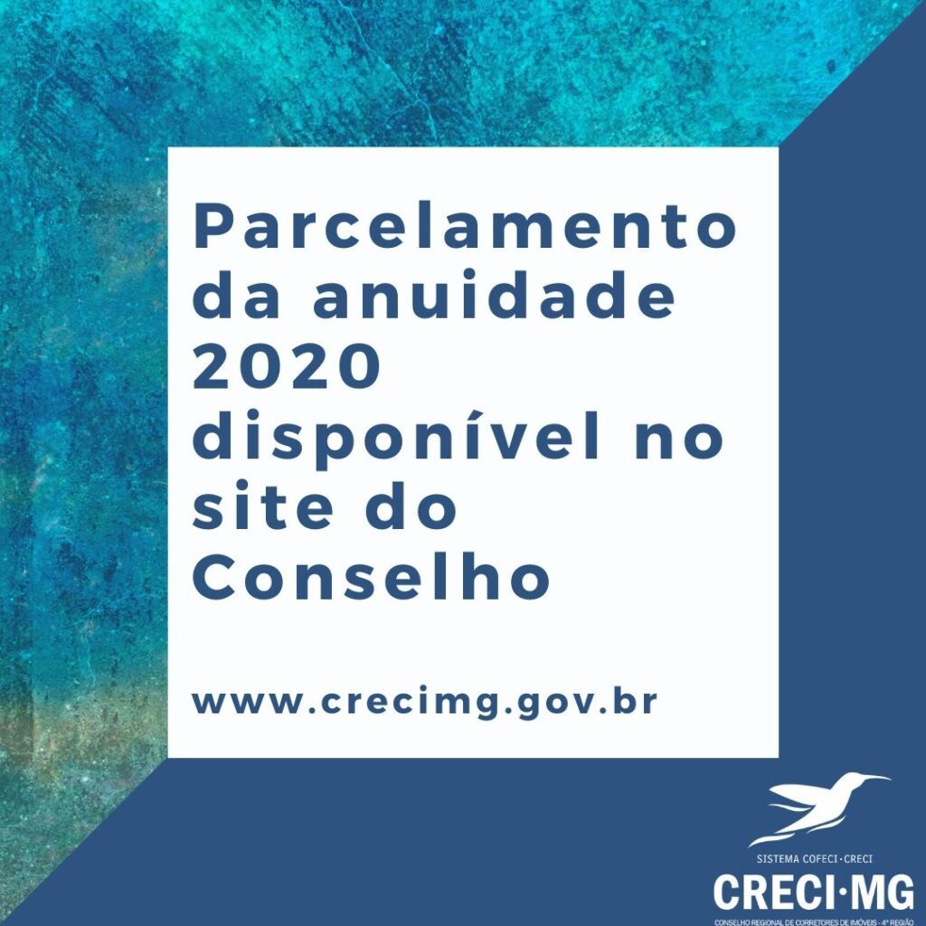 Última semana para pagar a anuidade 2020 parcelada