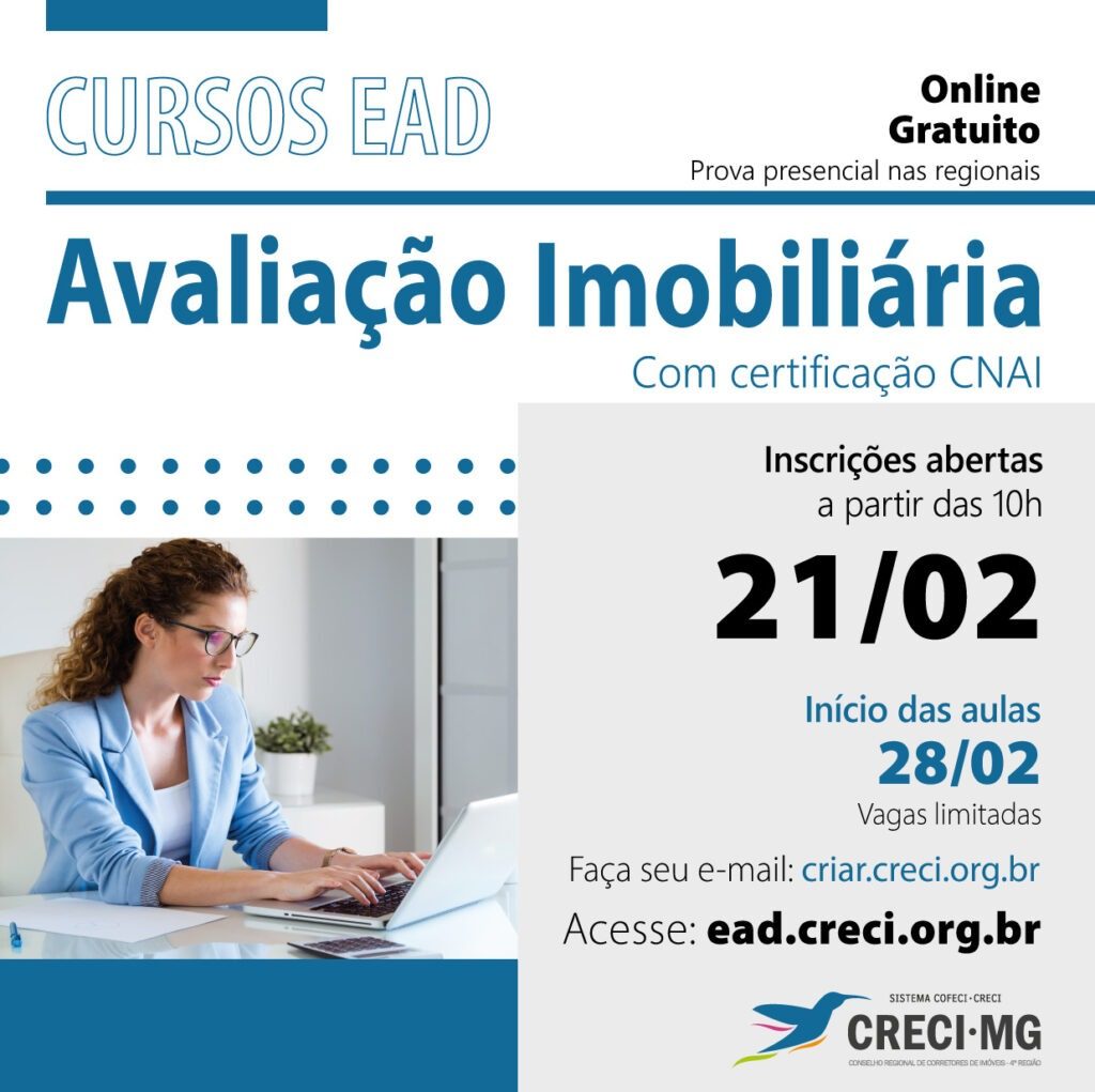 Nova turma para o curso de Avaliação Imobiliária