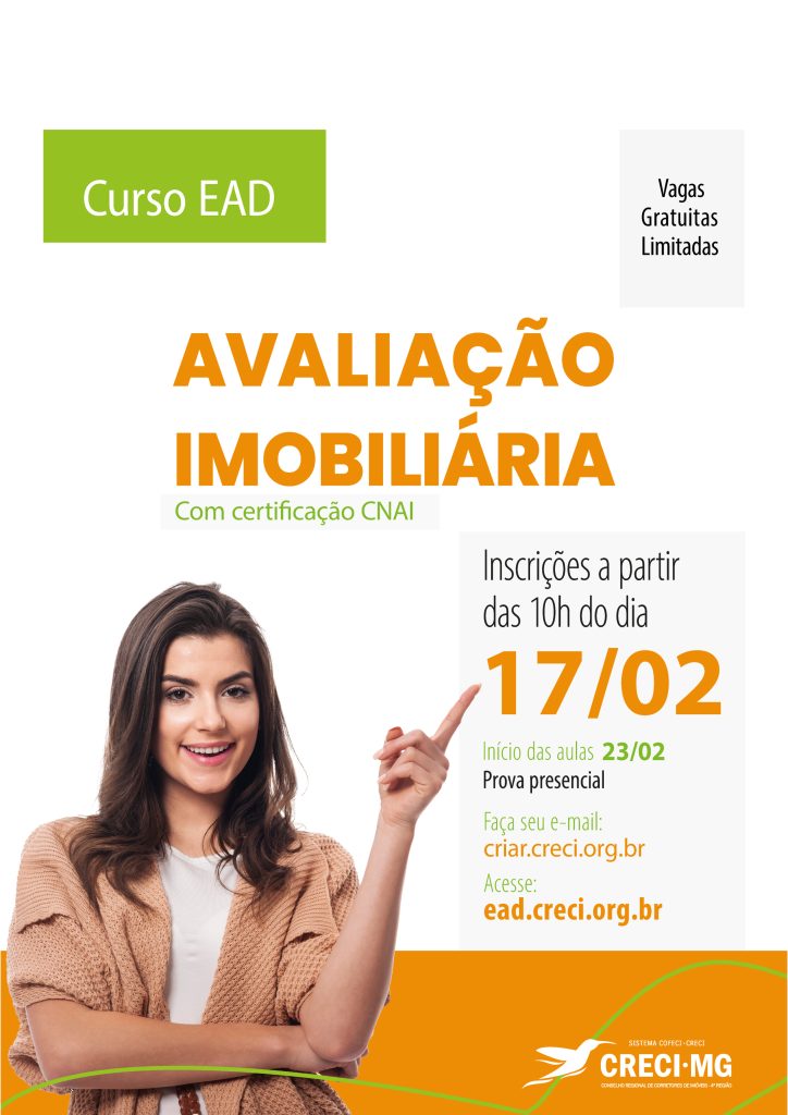 Inscrições abertas para o curso de Avaliação Imobiliária