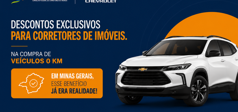 Corretores de imóveis contam com descontos exclusivos na compra de um Chevrolet