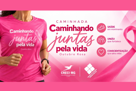 CRECI-MG promove Caminhada Outubro Rosa em diferentes cidades de Minas Gerais